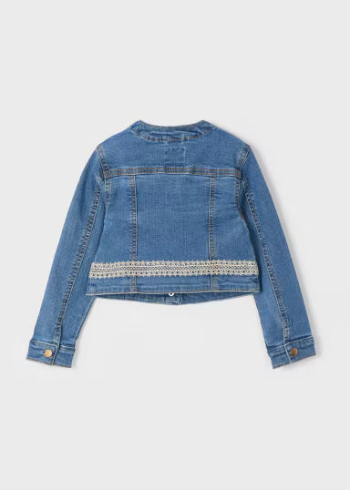 Giacca denim guipur