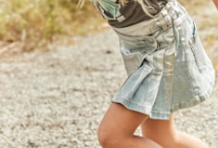 gonna denim argento