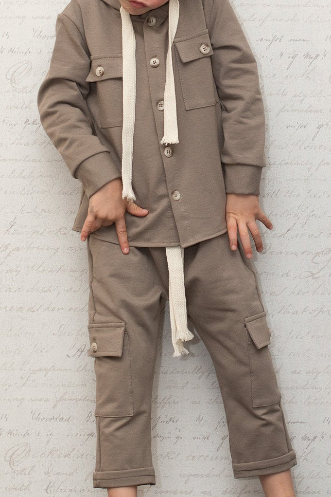 completo giacca e pantalone beige