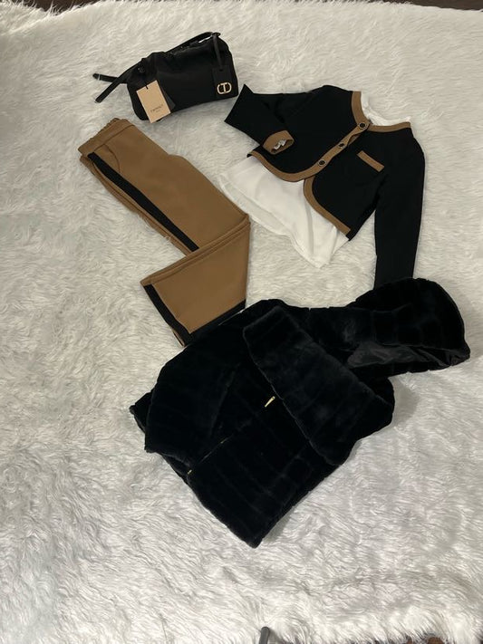 completo camicia beige