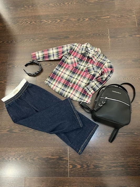 completo jeans e camicia boscaiola