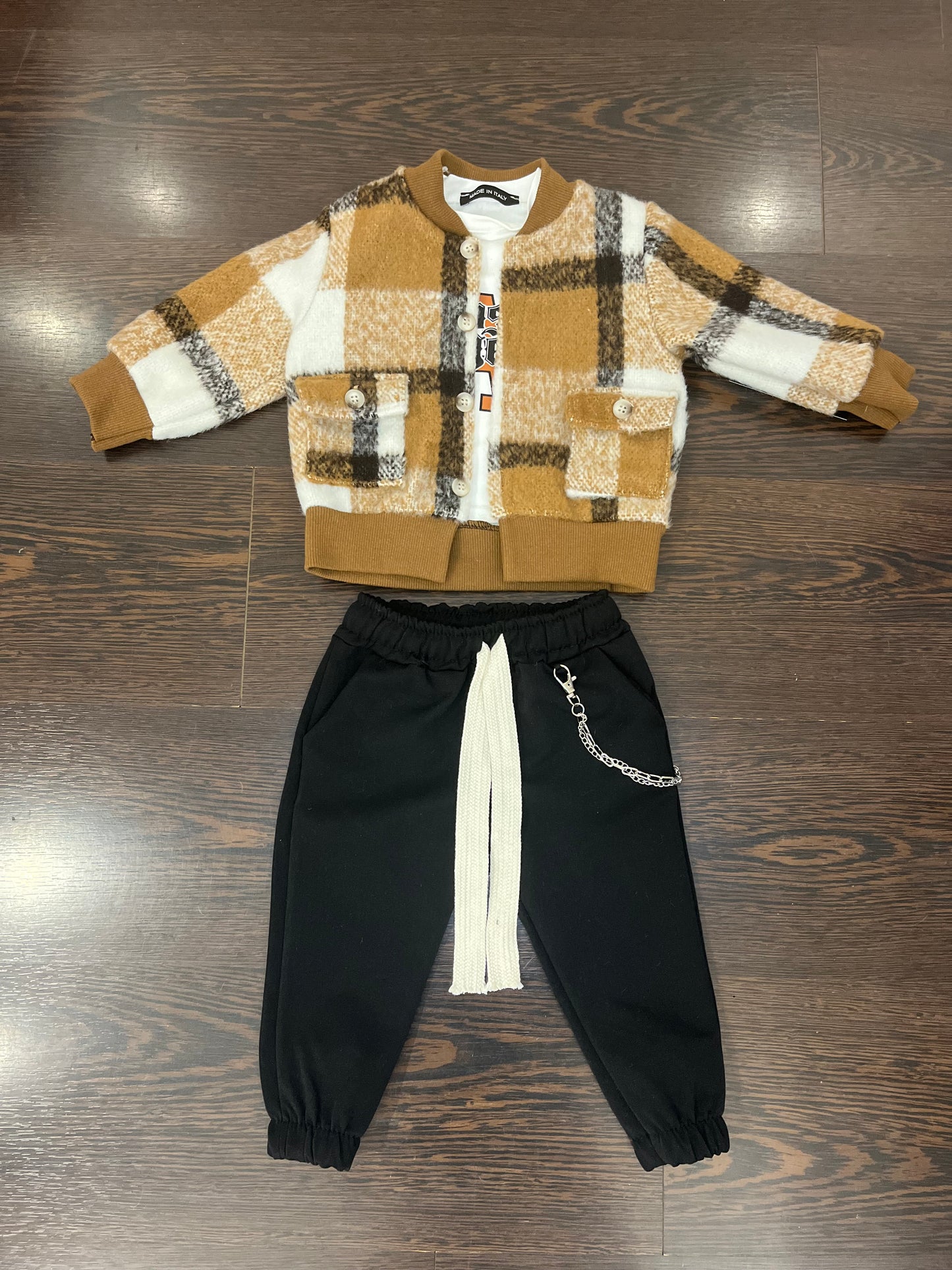 completo cappotino beige