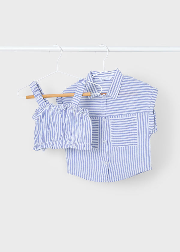 Blusa 2 pezzi righe