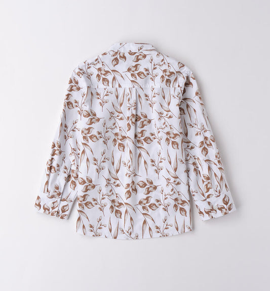Camicia fantasia beige