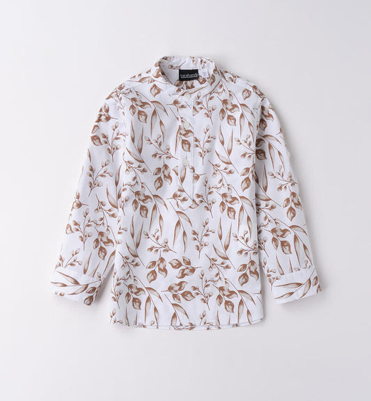 Camicia fantasia beige