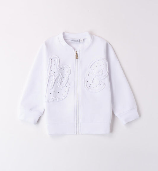 FELPA ZIP BIANCA