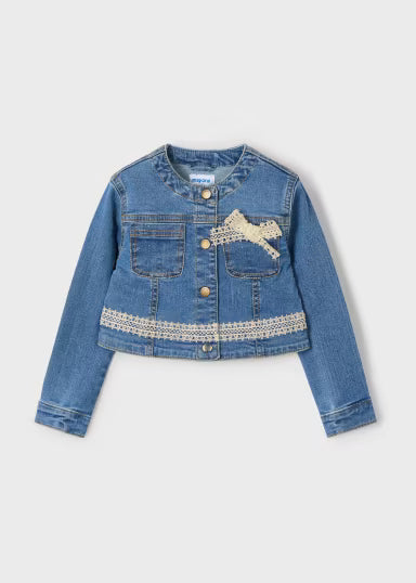 Giacca denim guipur