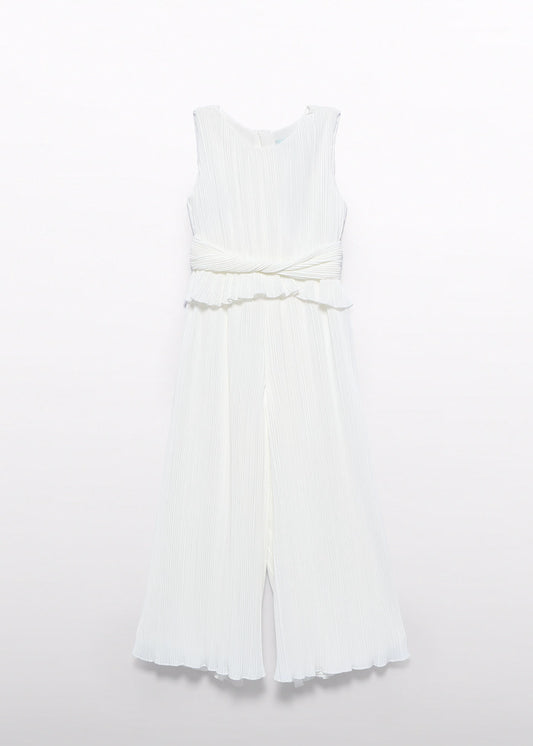 tuta lunga chiffon plissetata