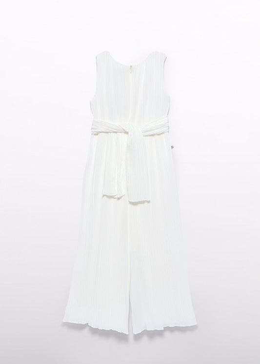 tuta lunga chiffon plissetata